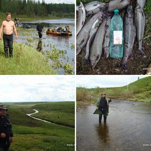 Команда MY-FISHING на приполярном. Заострённая 2009 год.